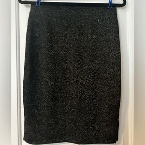 Black and gold glitter skirt